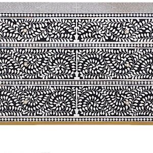Pick up only - Black and White Bone Inlay Dresser